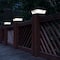 Glitzhome® 7" Black Solar Powered LED Fence Post Cap Lights, 4ct.